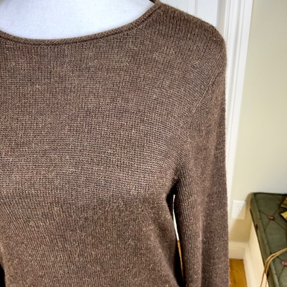 Peruvian Connection Sweater Brown Wool Alpaca (S) - Picture 5 of 7